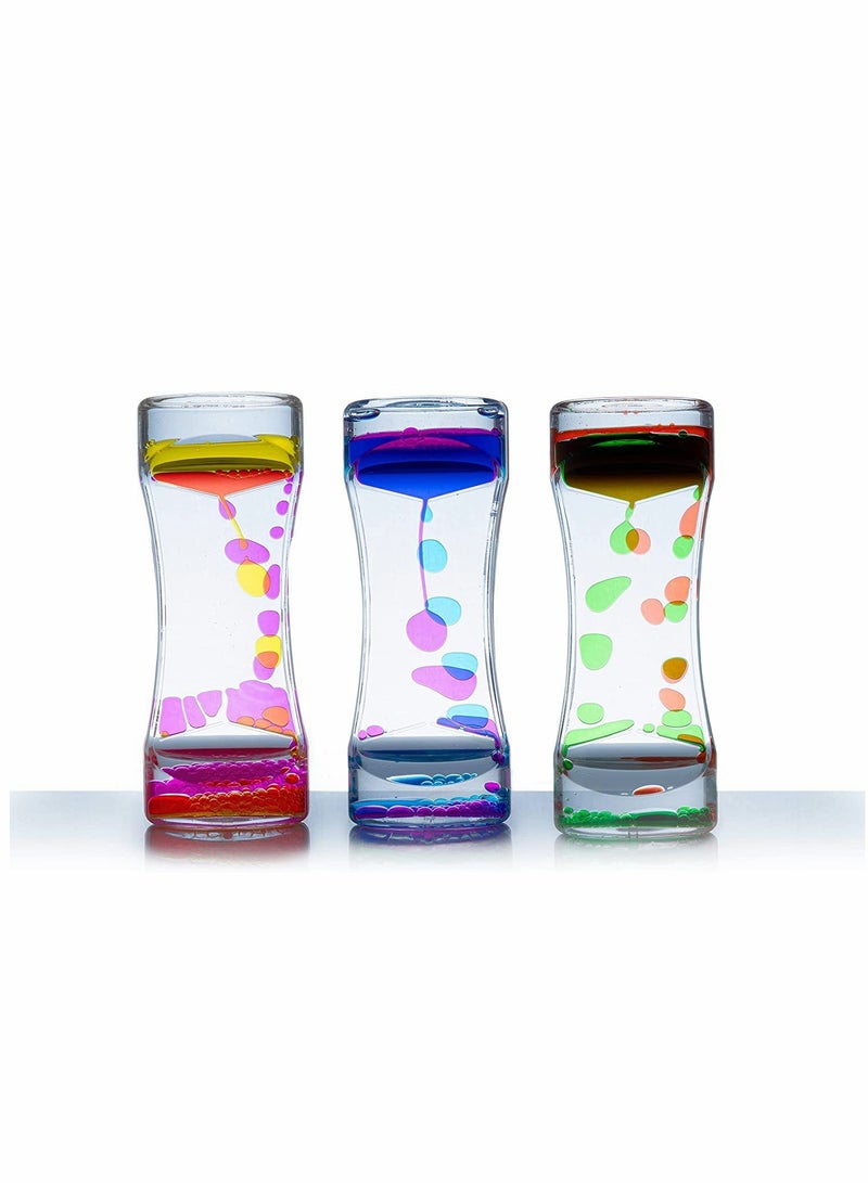 Generic Liquid Motion Bubbler Timer Pack, Fidget Toy, Desk Top, Colors May Vary Sensory Toys, Children's Activities (3 Pc)  - Image 1