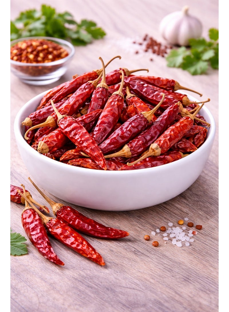 Sandy Foods Whole Red Chili Pods 100g – شطة حمراء قرون كاملة – طبيعي 100% – حرارة قوية – توابل فريش عالية الجودة - Image 2
