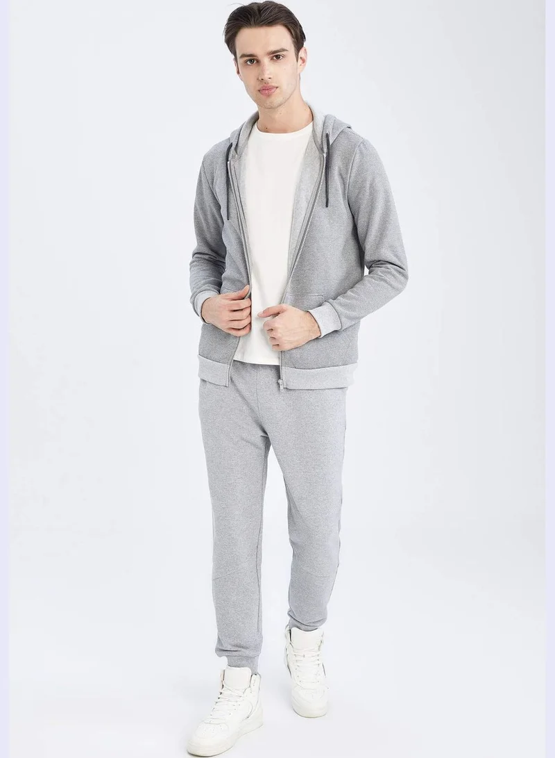 ديفاكتو Slim Fit Hooded Cardigan