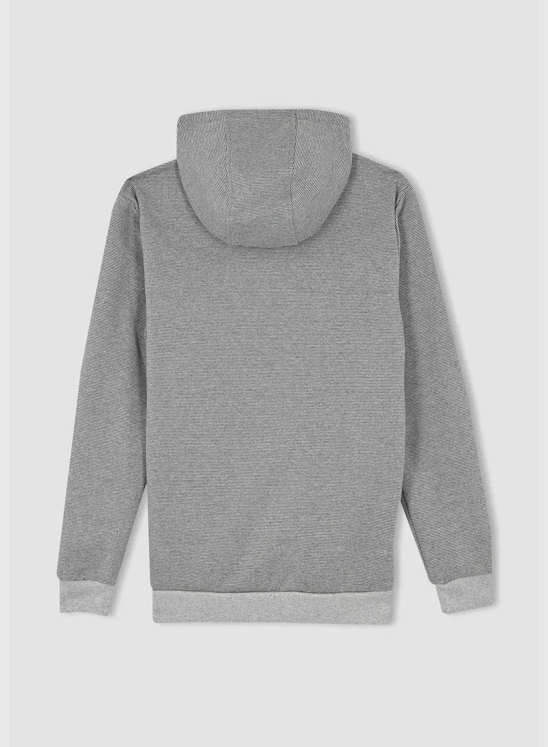 ديفاكتو Slim Fit Hooded Cardigan