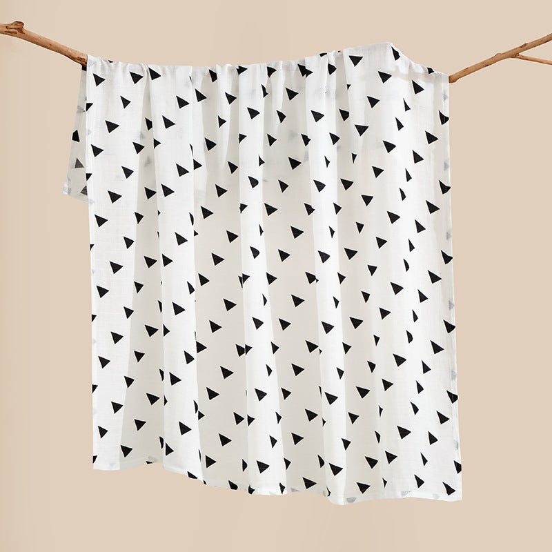 منشفة قطنية مزدوجة الطبقات ناعمة وقابلة للتنفس لتغطية الأطفال حديثي الولادة منشفة استحمام بطانية لف الطفل منتجات الأطفال منشفة لف - Image 1