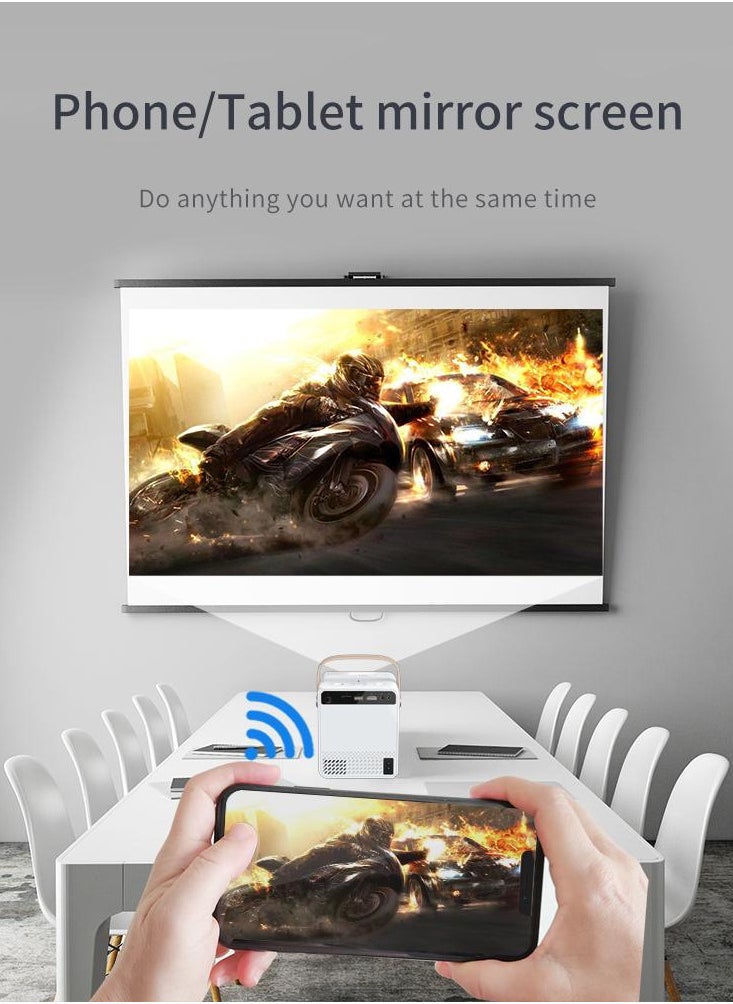 GEEK SPACE - 4K Smart Projector Portable Projector With 5G Wifi And Bluetooth HD 1080P 4K Supported 100 Inch Screen Portable Movie Projector Built In Speaker Gmae Projector Mini Led Projector - Image 1
