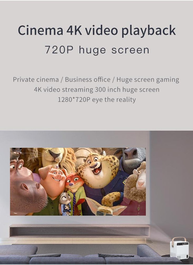 GEEK SPACE - 4K Smart Projector Portable Projector With 5G Wifi And Bluetooth HD 1080P 4K Supported 100 Inch Screen Portable Movie Projector Built In Speaker Gmae Projector Mini Led Projector - Image 1