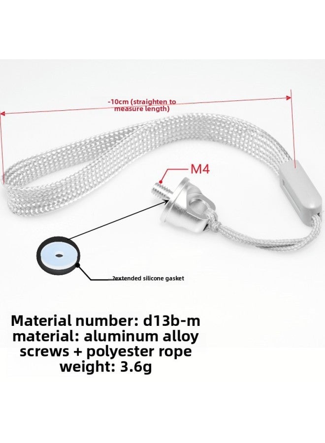 Generic Camera Shoulder Strap Screw Pan/tilt Stainless Steel Inch 1/4 Screw Strap Ring Screw Tripod Accessories Photography-Body Color:D13BM（M4）  - Image 1