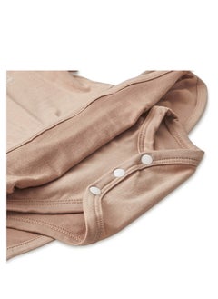 أنفي بيبي Organic Bamboo Spandex Onesie Dress- Mocha  - Image 3