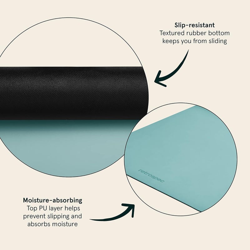 Retrospec Laguna 5mm Yoga Mat - Fitness Mat for Women, Men & Children, Slip-Resistant and Moisture Absorbing Exercise Mat for Home, Pilates, Yoga and Floor Workouts - Image 5
