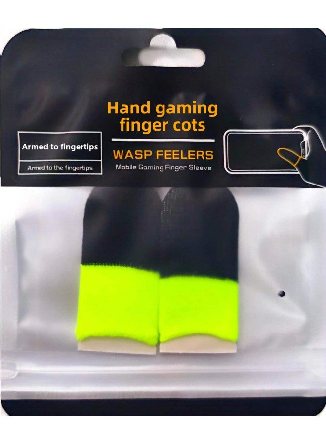 Crimson Double Color Game Finger Coat Hand Swim Anti-sweat Walking Artifact Touch Screen Gloves Breathable Chicken Finger Coat-Product Color:carbon Black Yellow Double  - Image 1