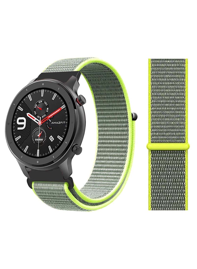 Perfii Nylon Loop Replacement Band 22mm for Amazfit GTR 47mm Flash