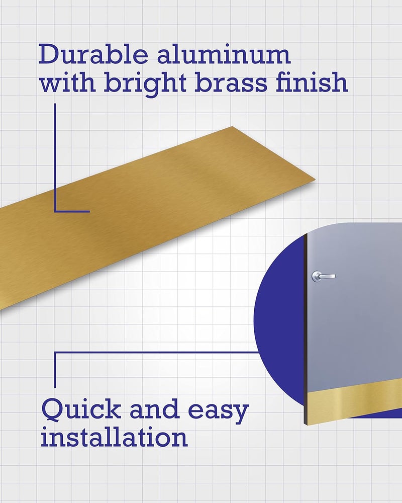 HARDWARE ESSENTIALS 852750 Magnetic Kick Plate-Aluminum-Bright Finish 8 x 34 - Image 4