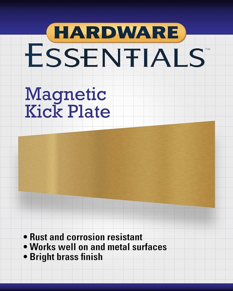 HARDWARE ESSENTIALS 852750 Magnetic Kick Plate-Aluminum-Bright Finish 8 x 34 - Image 2