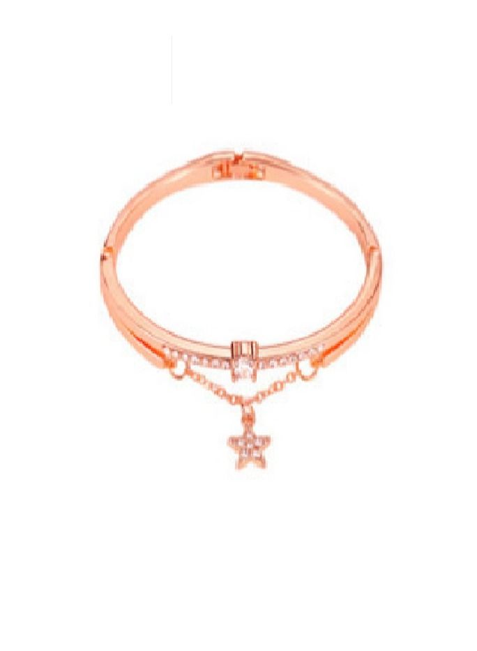 Fashionable bucket shaped square women's quartz watch with exquisite rhinestones on the dial, a two-piece set of watches and bracelets  - Image 4