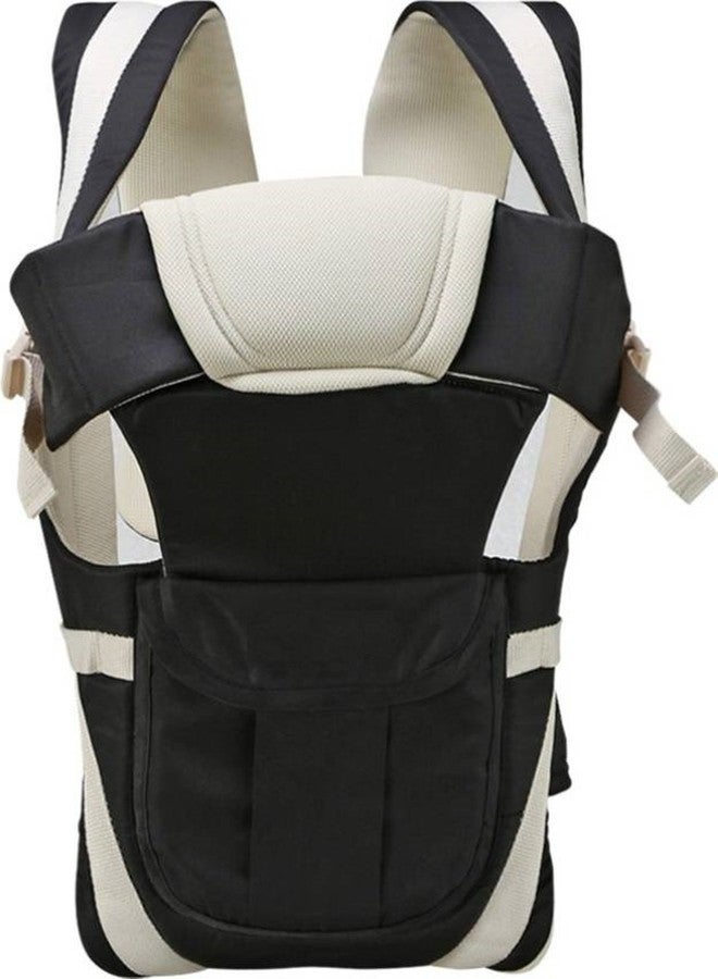 Smilecasters Adjustable Handsproof 4-in-1 Baby Carrier with Comfortable Head Support & Buckle Straps - Black - Image 1