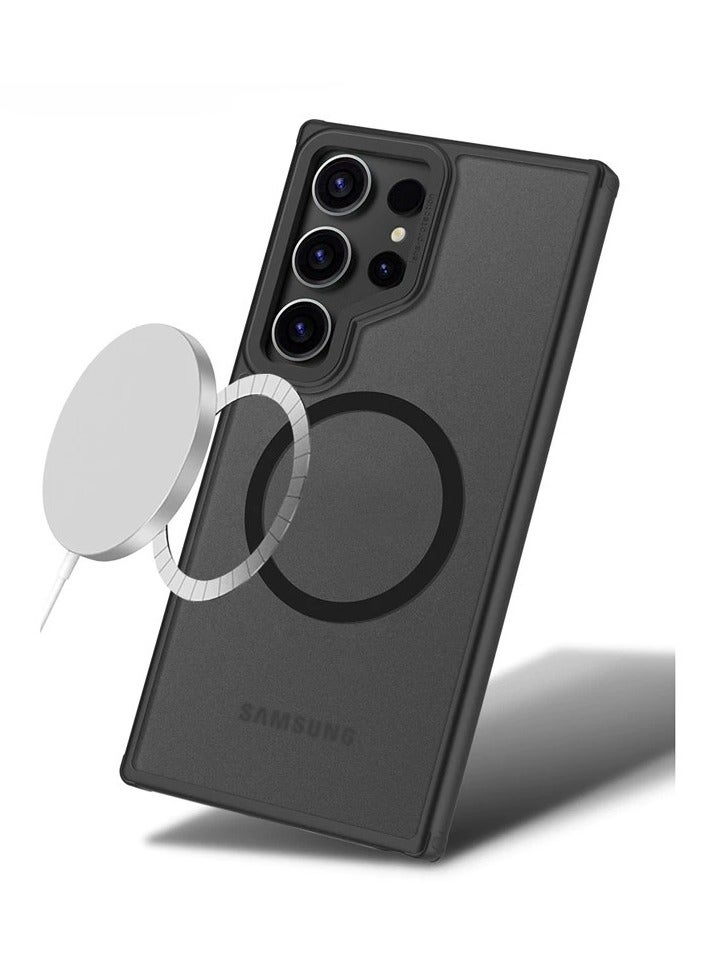 إكس ليفيل جراب X-Level Armor Magnet Series غير لامع من الدرجة العسكرية ومضاد للسقوط لهاتف Samsung Galaxy S25 Ultra (أسود) - Image 2