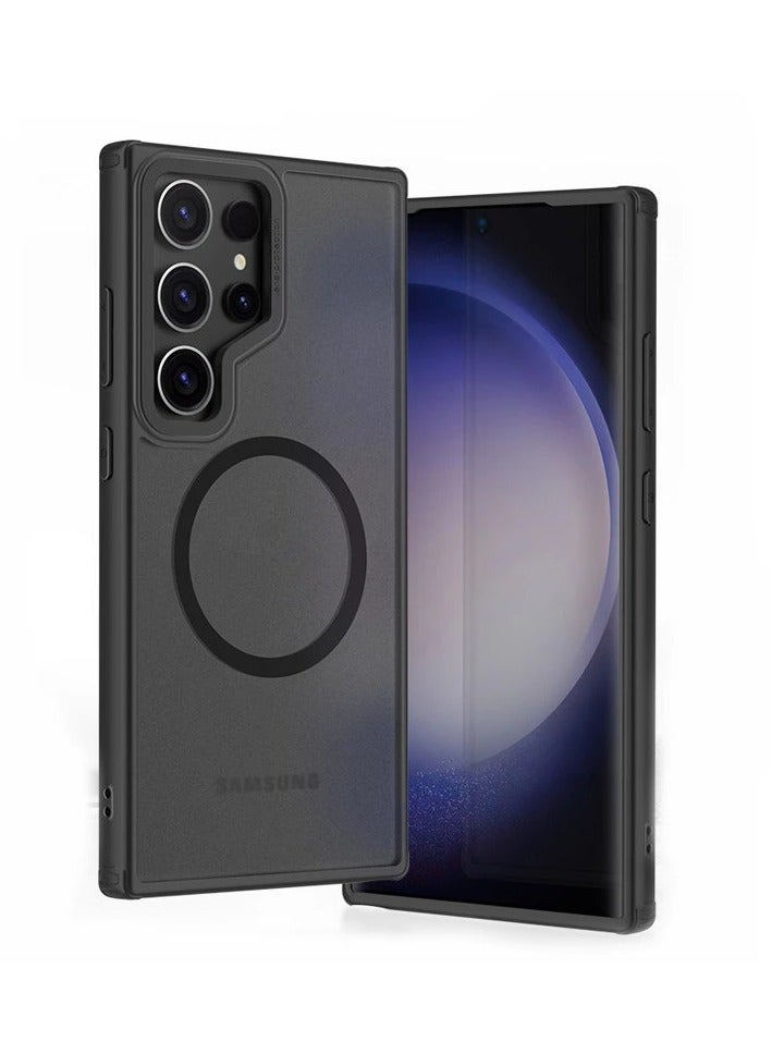 إكس ليفيل جراب X-Level Armor Magnet Series غير لامع من الدرجة العسكرية ومضاد للسقوط لهاتف Samsung Galaxy S25 Ultra (أسود) - Image 5