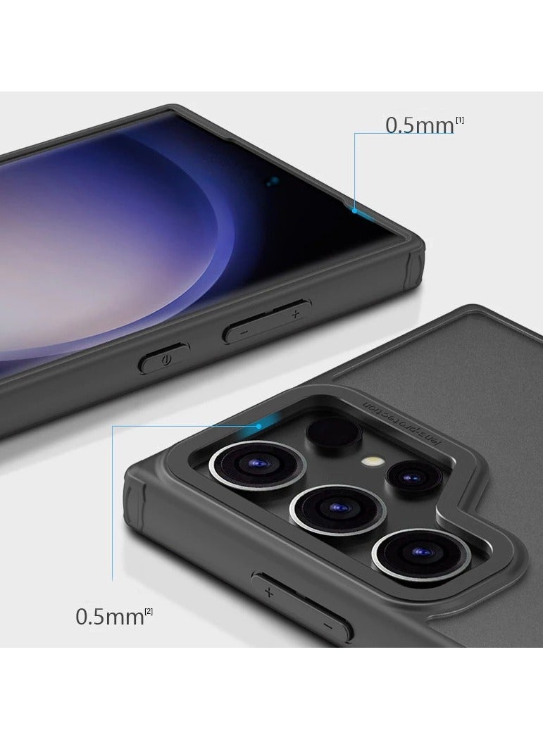 إكس ليفيل جراب X-Level Armor Magnet Series غير لامع من الدرجة العسكرية ومضاد للسقوط لهاتف Samsung Galaxy S25 Ultra (أسود) - Image 3