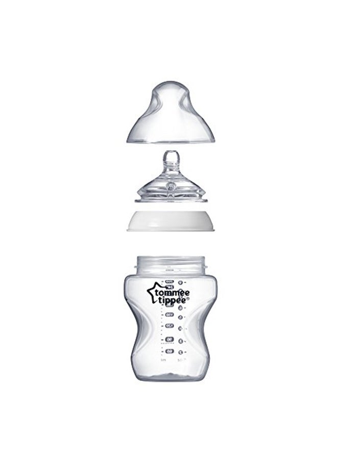 tommee tippee Anti Colic Feeding Bottle, 340ml - Clear/White - Image 3
