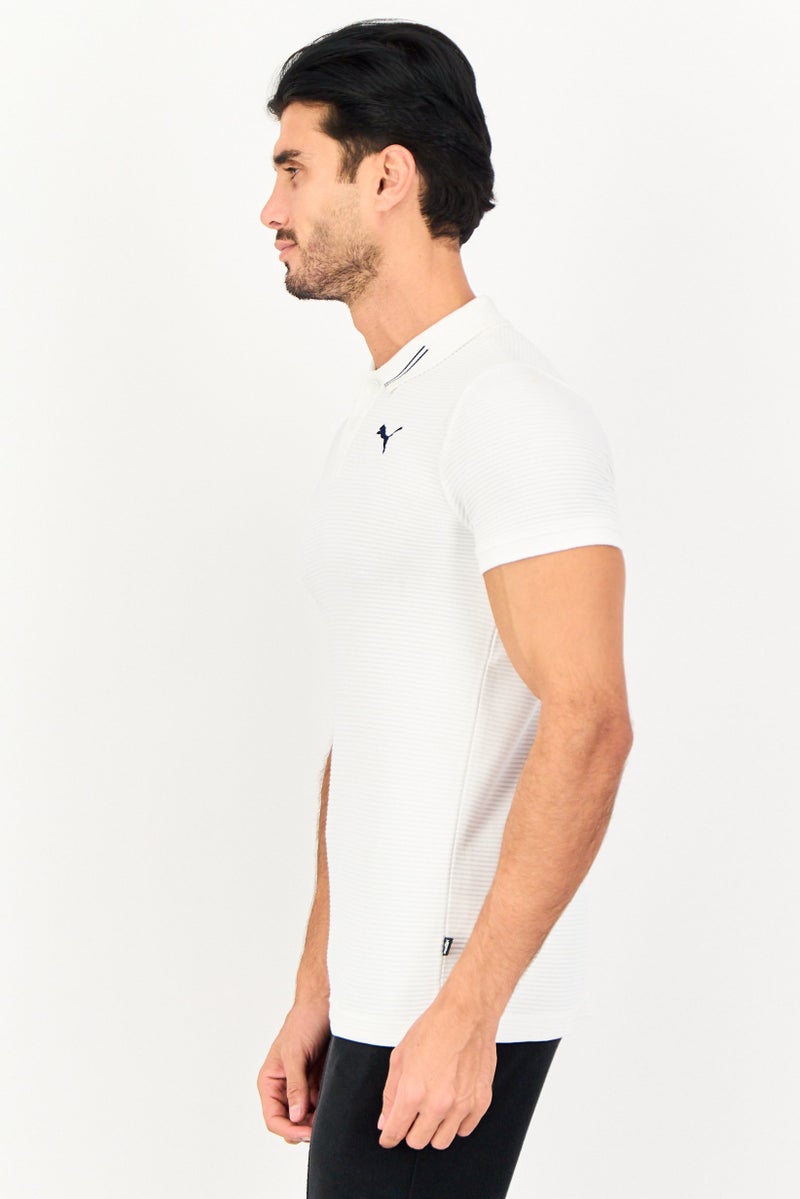 PUMA Men Slim Fit Short Sleeve Outdoor Polo Shirt, White - Image 2