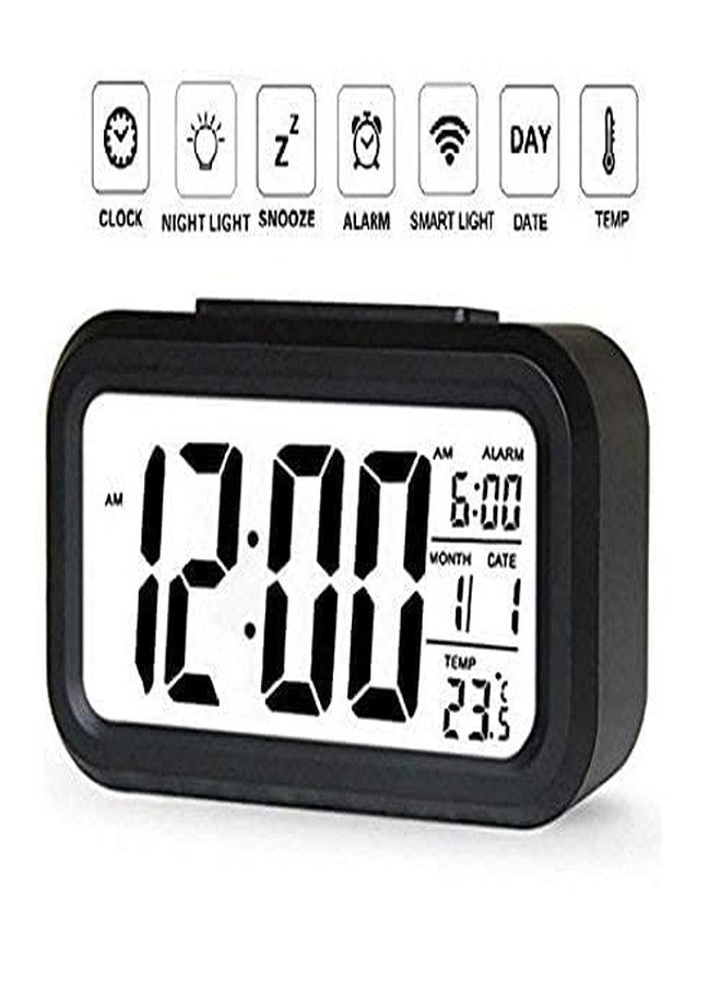 Hocimit Digital Alarm Clock Table Clock for Students, Home, Office, Corporate with Automatic Sensor, Date & Temperature (Multicolor) - Image 4