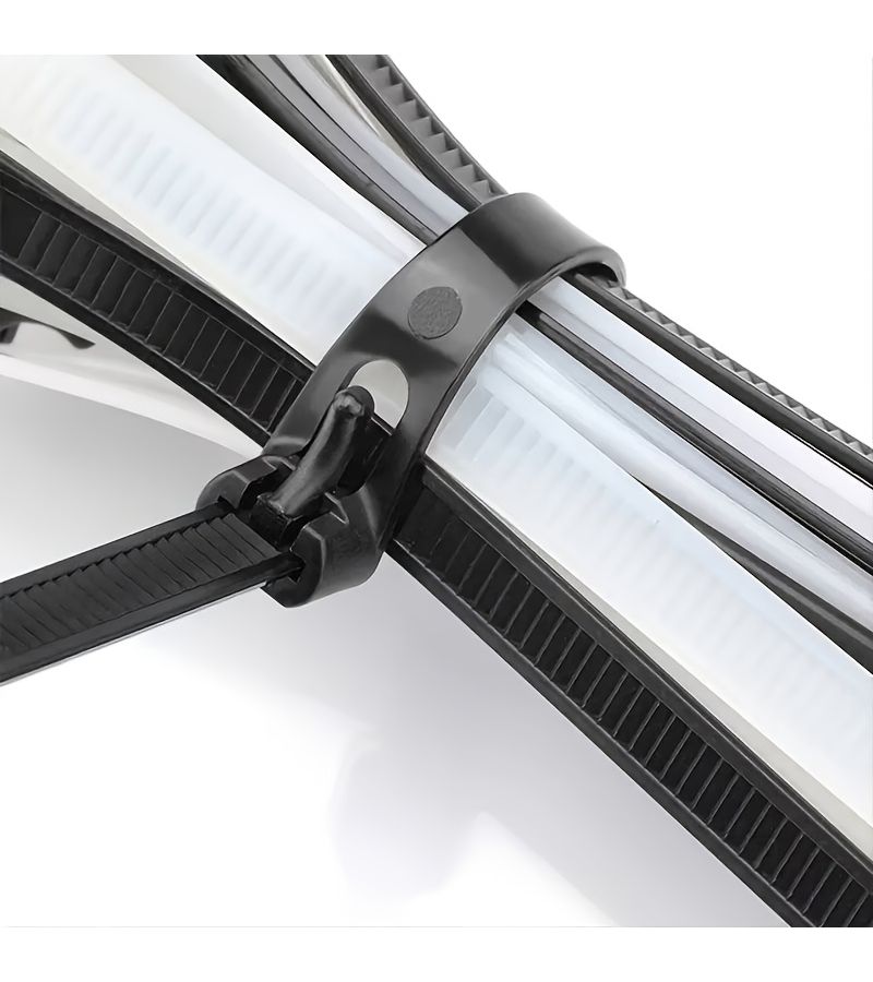 100 Reusable Retractable Cable Ties 30cm Heavy Duty Adjustable Straps - Image 5