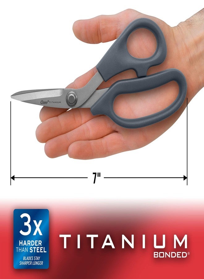 Clauss 18516 7-Inch Titanium Bonded Ultra Flex Bent Shear - Grey - Image 5
