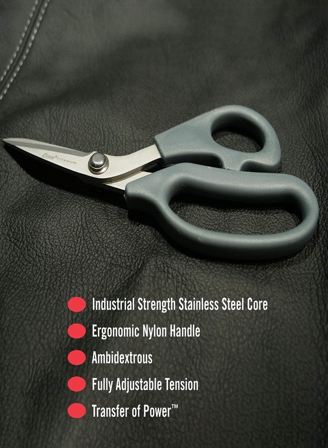 Clauss 18516 7-Inch Titanium Bonded Ultra Flex Bent Shear - Grey - Image 3