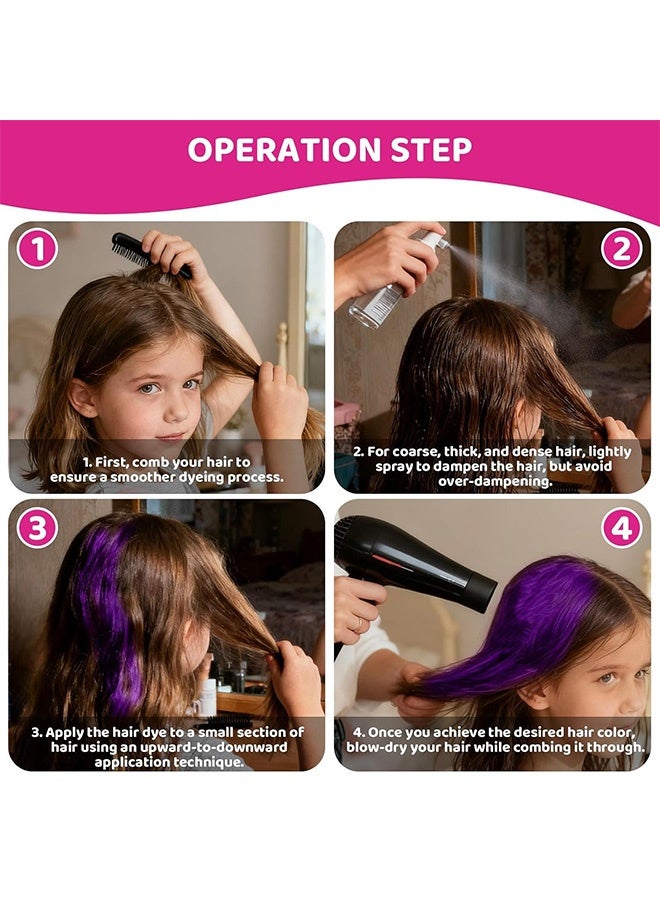 إم إكس إن 10 قطع من طباشير الشعر، مجموعة مكياج صبغة الشعر المؤقتة للفتيات، أقلام صبغة شعر ملونة قابلة للغسل ومنخفضة التحفيز للمهرجانات وحفلات التنكر - Image 5