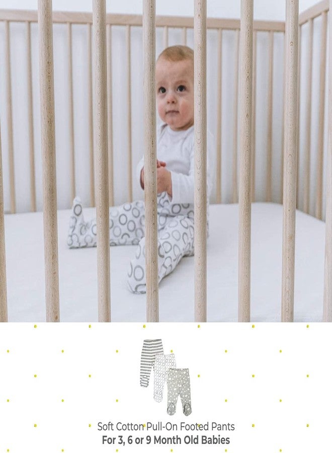 Spasilk سلسلة سباسيليك 3 عبوات من بنطلونات قطنية بأقدام للأطفال الذكور والإناث - ملابس أطفال غير محددة الجنس - بنطلونات للأطفال حديثي الولادة - Image 2