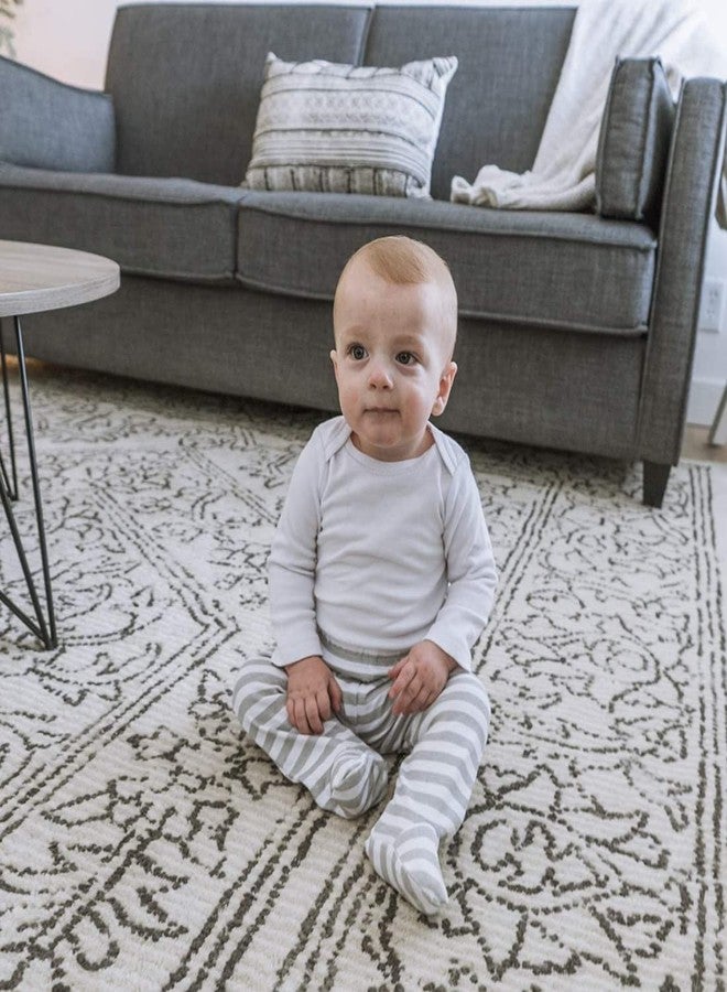 Spasilk سلسلة سباسيليك 3 عبوات من بنطلونات قطنية بأقدام للأطفال الذكور والإناث - ملابس أطفال غير محددة الجنس - بنطلونات للأطفال حديثي الولادة - Image 3