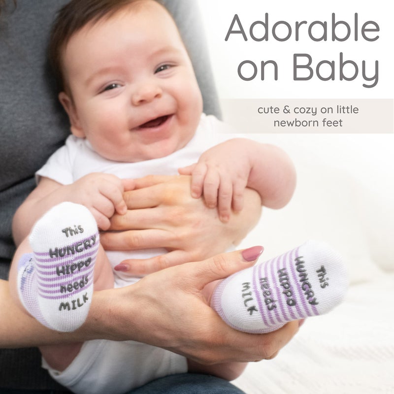 ZIRI & ZANE Baby Sock Gift Set - 7 Unique Pairs, Cute & Funny Unisex Newborn Gifts for Baby Showers & Registries - Image 2