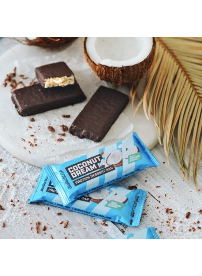 BioTechUSA Protein Dessert Bar 50g, pack of 20 | COCONUT DREAM | Gluten and palm oil free protein bar - Image 4