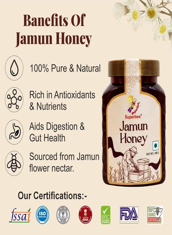 Superbee Gift Pack | Jamun Honey 500 gm & Multiflora Honey 500 gm | Premium Natural Honey in Eco-Friendly Jute Bag - Image 3