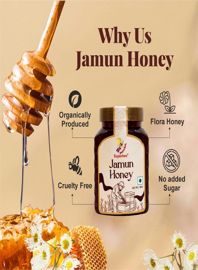 Superbee Gift Pack | Jamun Honey 500 gm & Multiflora Honey 500 gm | Premium Natural Honey in Eco-Friendly Jute Bag - Image 4