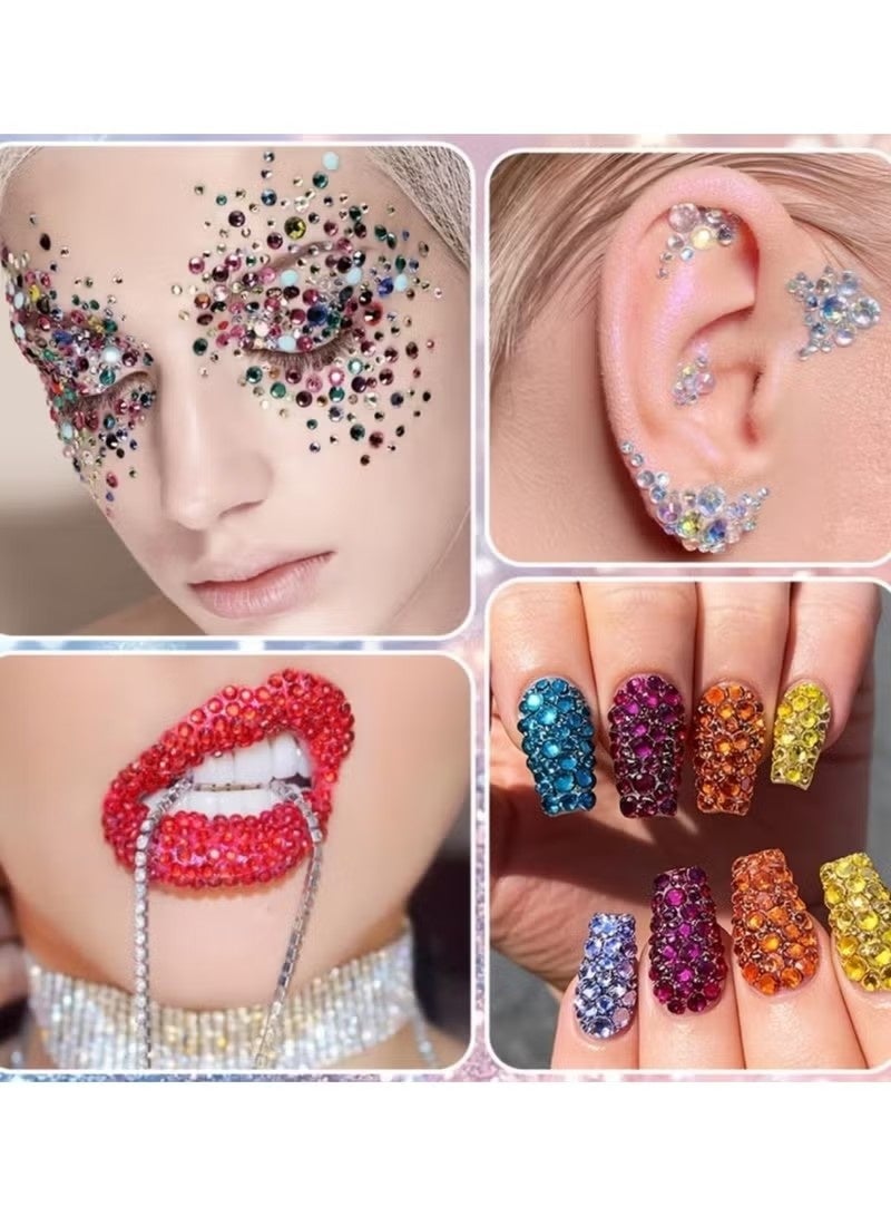 ATRJSZ 48000Pcs Resin Jelly Rhinestones Flatback 3mm,Multicolor Bedazzling Gems for Nail Art, Diamond Painting,Abaya,PhoneCase,Decoration Bedazzler Kit with 3x10ml Glue - Image 5