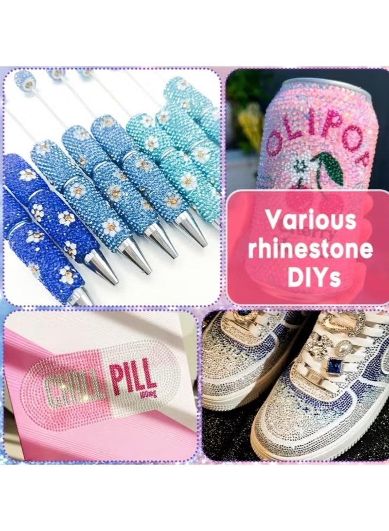 ATRJSZ 48000Pcs Resin Jelly Rhinestones Flatback 3mm,Multicolor Bedazzling Gems for Nail Art, Diamond Painting,Abaya,PhoneCase,Decoration Bedazzler Kit with 3x10ml Glue - Image 3