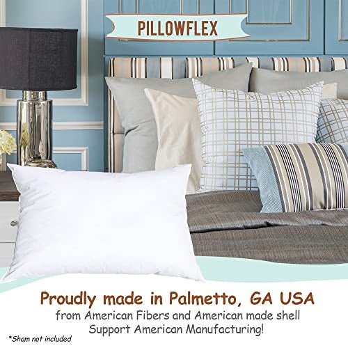 Pillowflex Synthetic Down Pillow Insert - 14x20 Down Alternative Pillow, Ultra Soft, Small Rectangle, Lumbar, Travel, Neck, Sleeping Pillow - 1 Decorative Pillow Form - Image 4