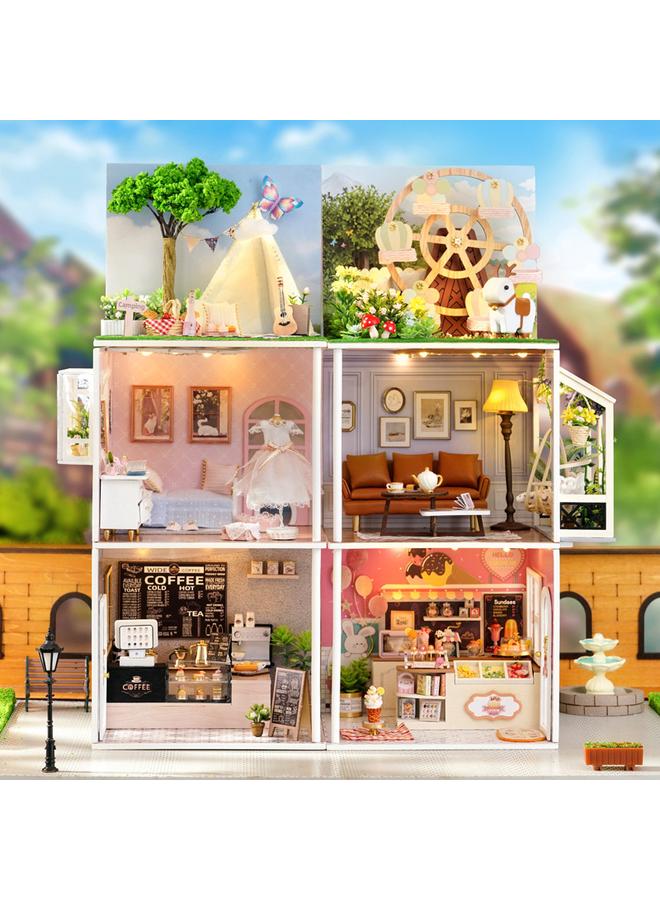 Bluejw Hand-assembled Wooden Diy Cabin My Small Scene Miniature Coffee Shop Ice Cream Shop Model Girl's Best Friend - Image 5