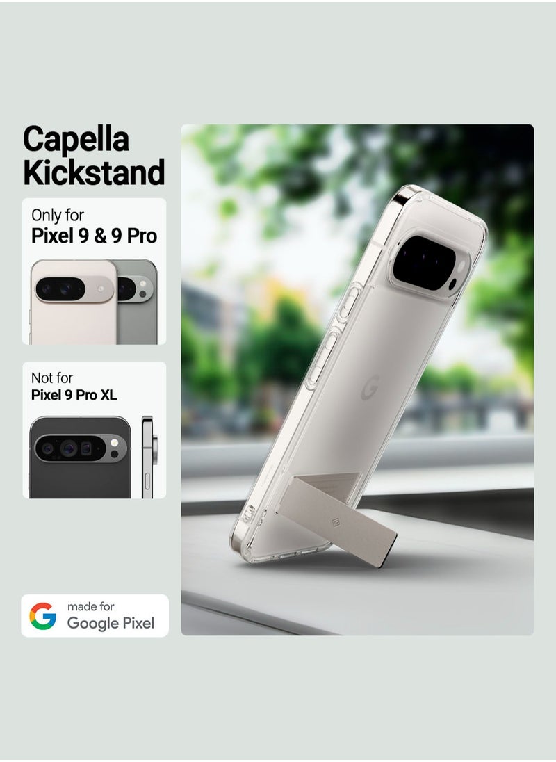 Caseology - Capella Kickstand for Google Pixel 9 Case / Pixel 9 PRO Case Cover [Built-in Kick Stand] Military Grade - Clear Ivory - Image 1