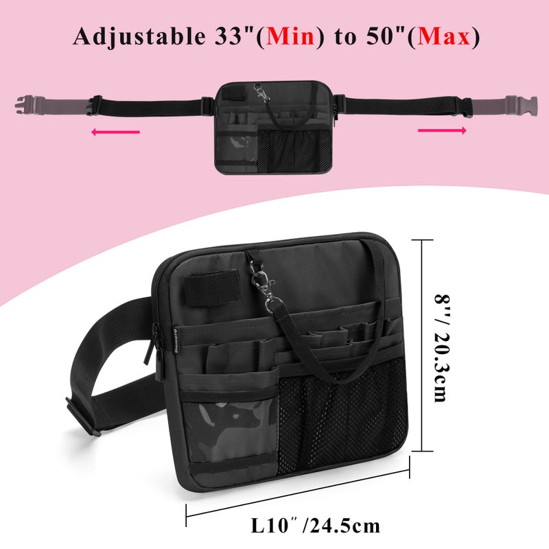 Damero Nurse Fanny Pack with Medical Gear Pockets, Nurse Waist Pouch Nurse Tool Belt with Tape Holder for Stethoscopes, Bandage Scissors and Other Medical Supplies, Black - Image 5