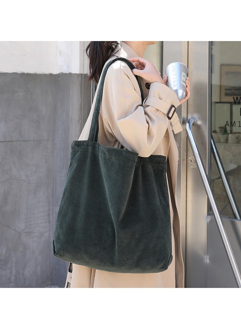 Large Capacity Corduroy Tote Shopping Bag For Woman