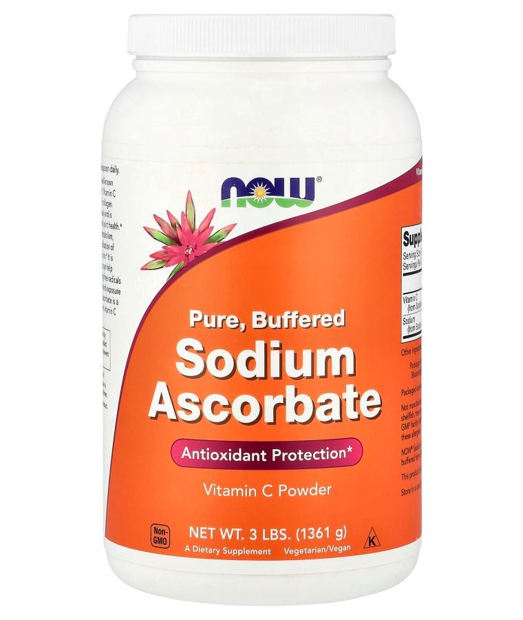 now Sodium Ascorbate Powder 3 lbs (1361 g)
