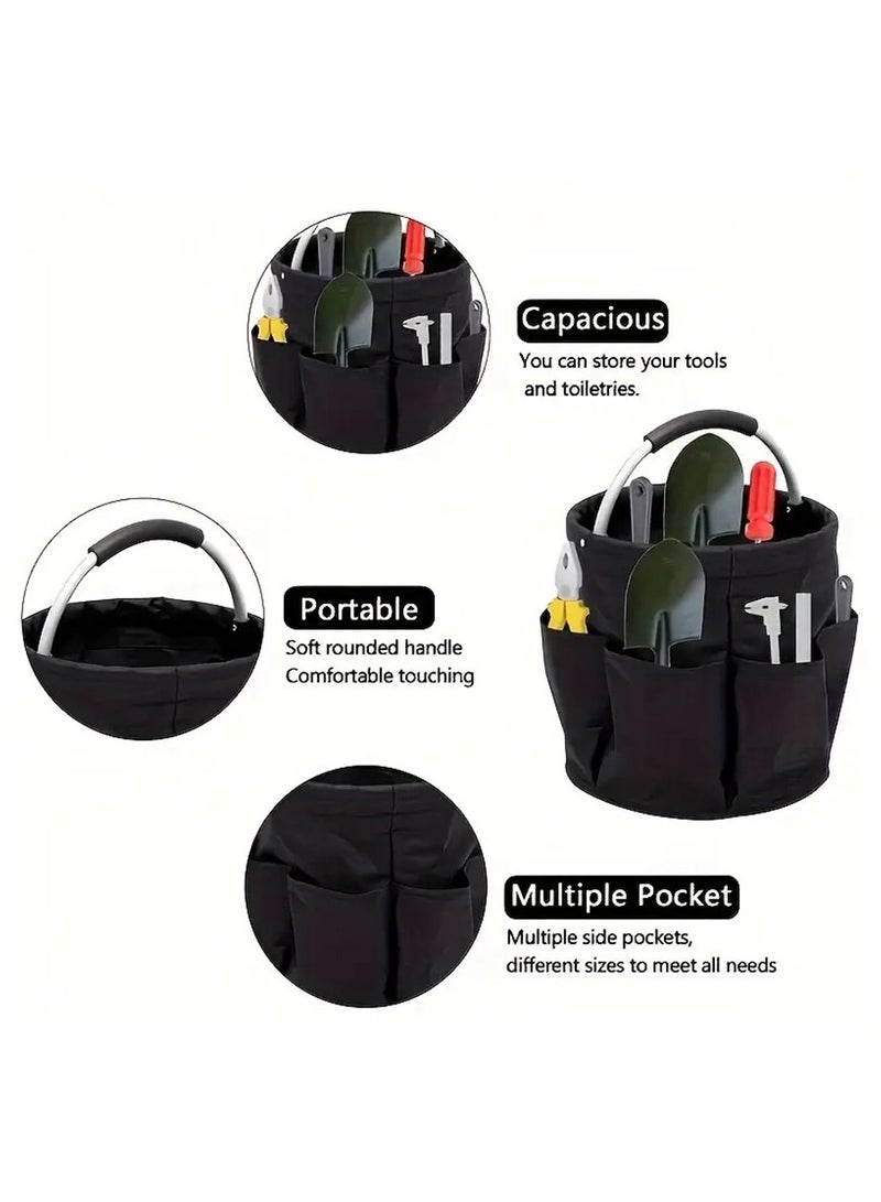 general Outdoor picnic basket portable storage basket tool storage basket beach bag toiletry bag travel bath swimming storage bucket - Image 3