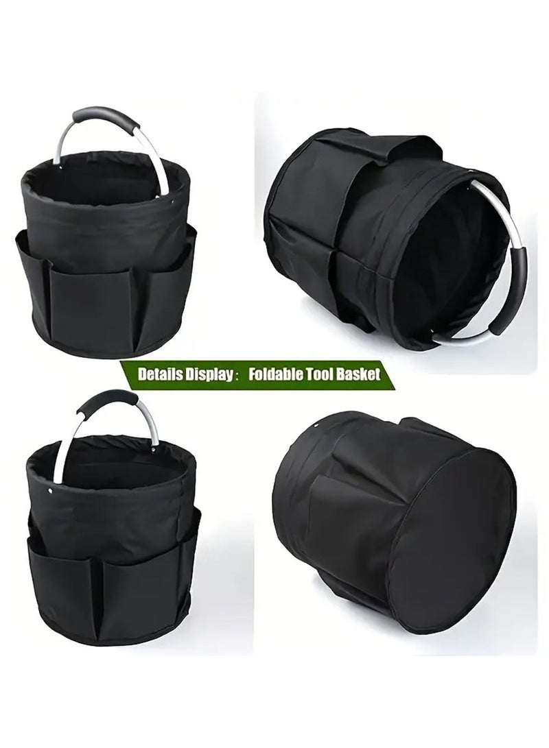 general Outdoor picnic basket portable storage basket tool storage basket beach bag toiletry bag travel bath swimming storage bucket - Image 2