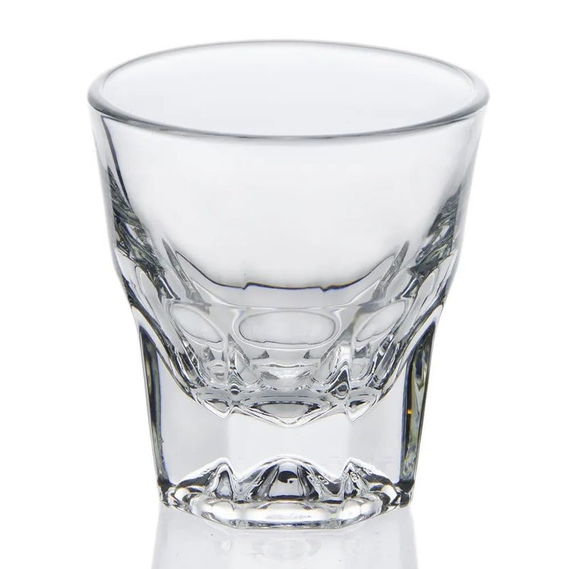 Necessia Heat-Treated Tempered Rim Cortado/Espresso/Gibraltar Glasses, Set of 4, 4.5 oz - Image 1
