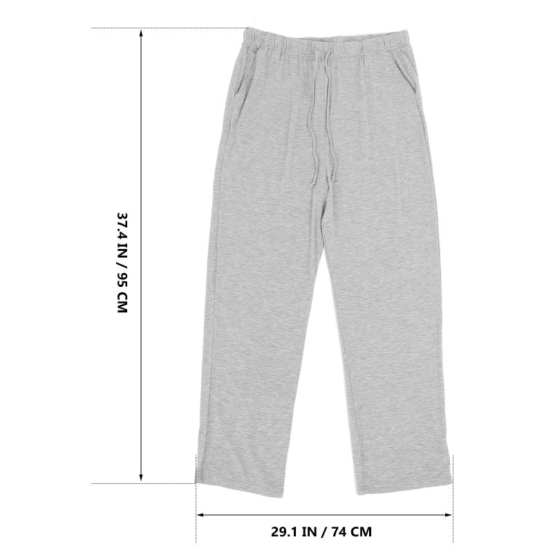 1Pc Pajama Trousers for Loose Casual Pants for Home Sleeping Trousers Size 2XL (Grey) - Image 2
