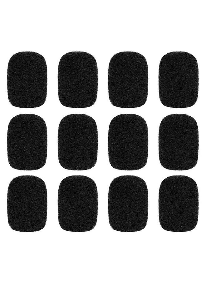 12pcs Headset Microphone Foam Covers Windscreen Noise Reduction Sponge - Image 1