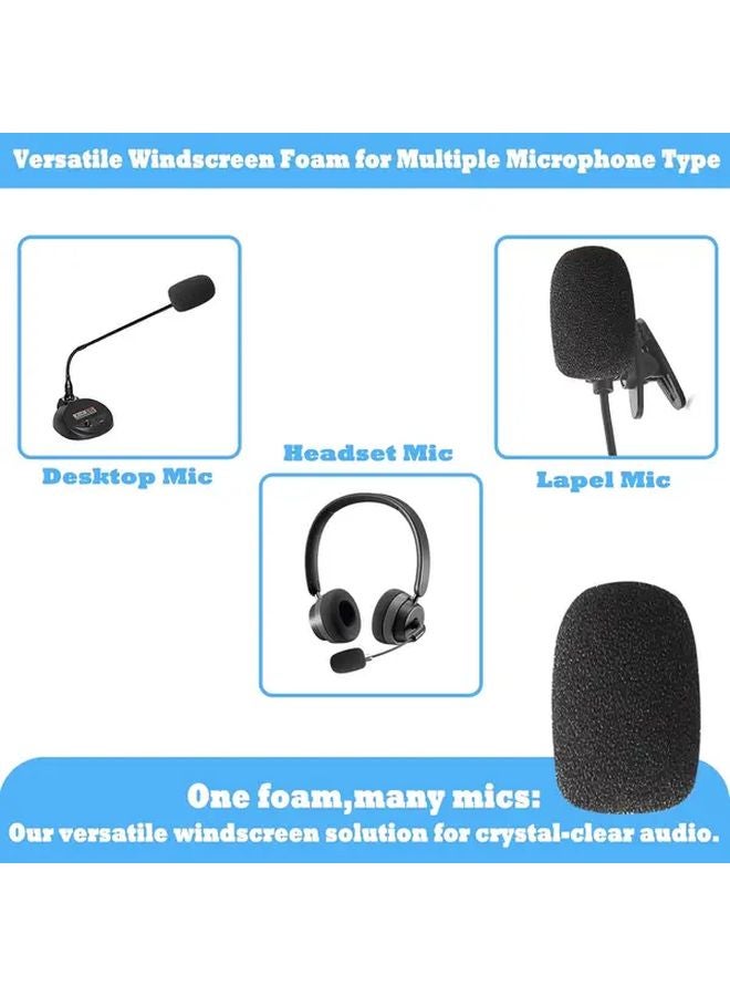 12pcs Headset Microphone Foam Covers Windscreen Noise Reduction Sponge - Image 3