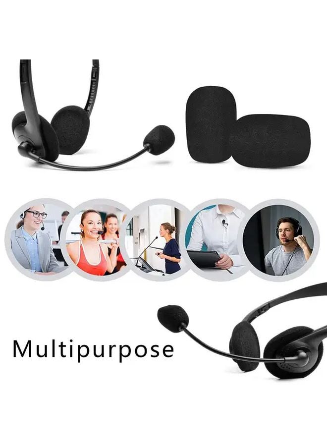 12pcs Headset Microphone Foam Covers Windscreen Noise Reduction Sponge - Image 5