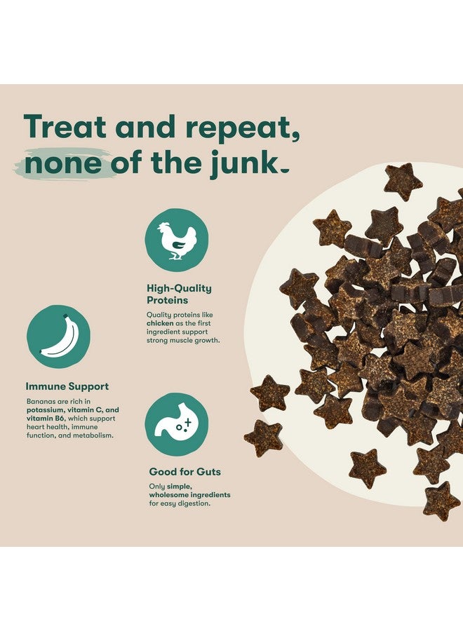 جينكس مكافآت جينكس للتدريب بنكهة الدجاج والموز للكلاب والجراء، قليلة السعرات الحرارية، طبيعية بالكامل، دجاج حقيقي مدخن ببطء، بدون مواد مالئة، 4 أونصة - Image 3