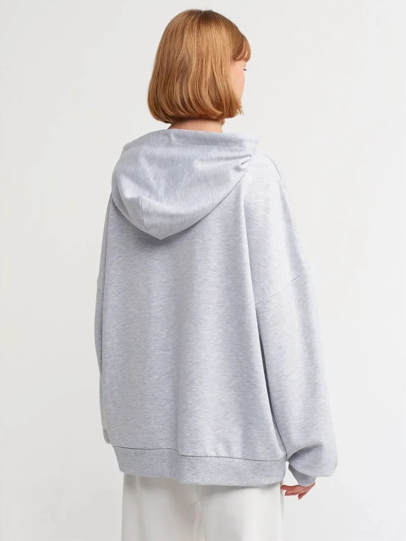 ديلفين Dilvin Oversized Cotton Hooded Sweatshirt