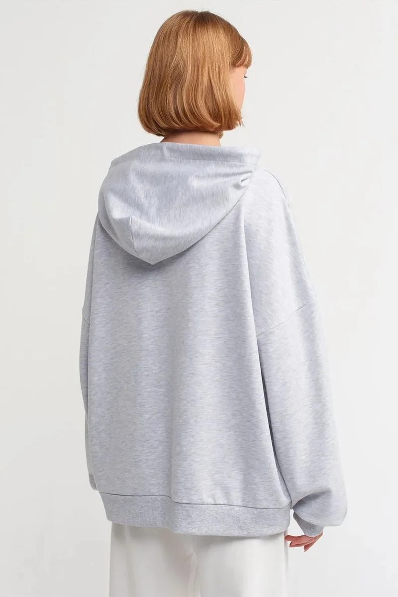 ديلفين DILVIN Oversized Cotton Hooded Sweatshirt
